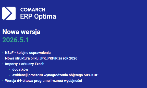 Nowa wersja 2026.5.1